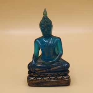 blauwe Boeddha in lotushouding