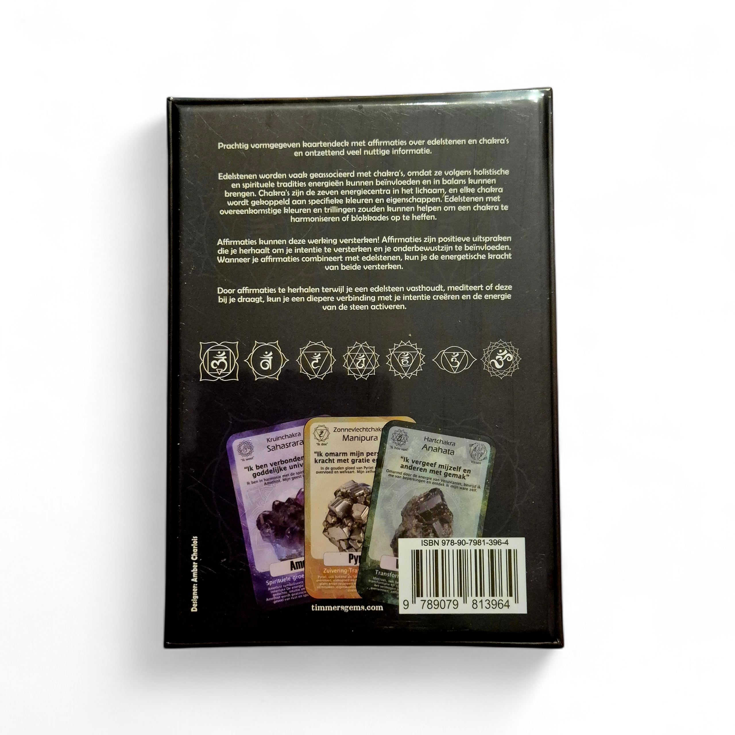 Chakra en edelstenen kaarten deck met affirmaties